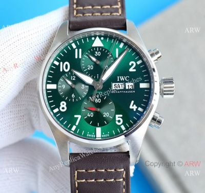 Swiss Copy IWC Pilot Chronograph 41 mm Green Watch 7750 Chrono IW388103